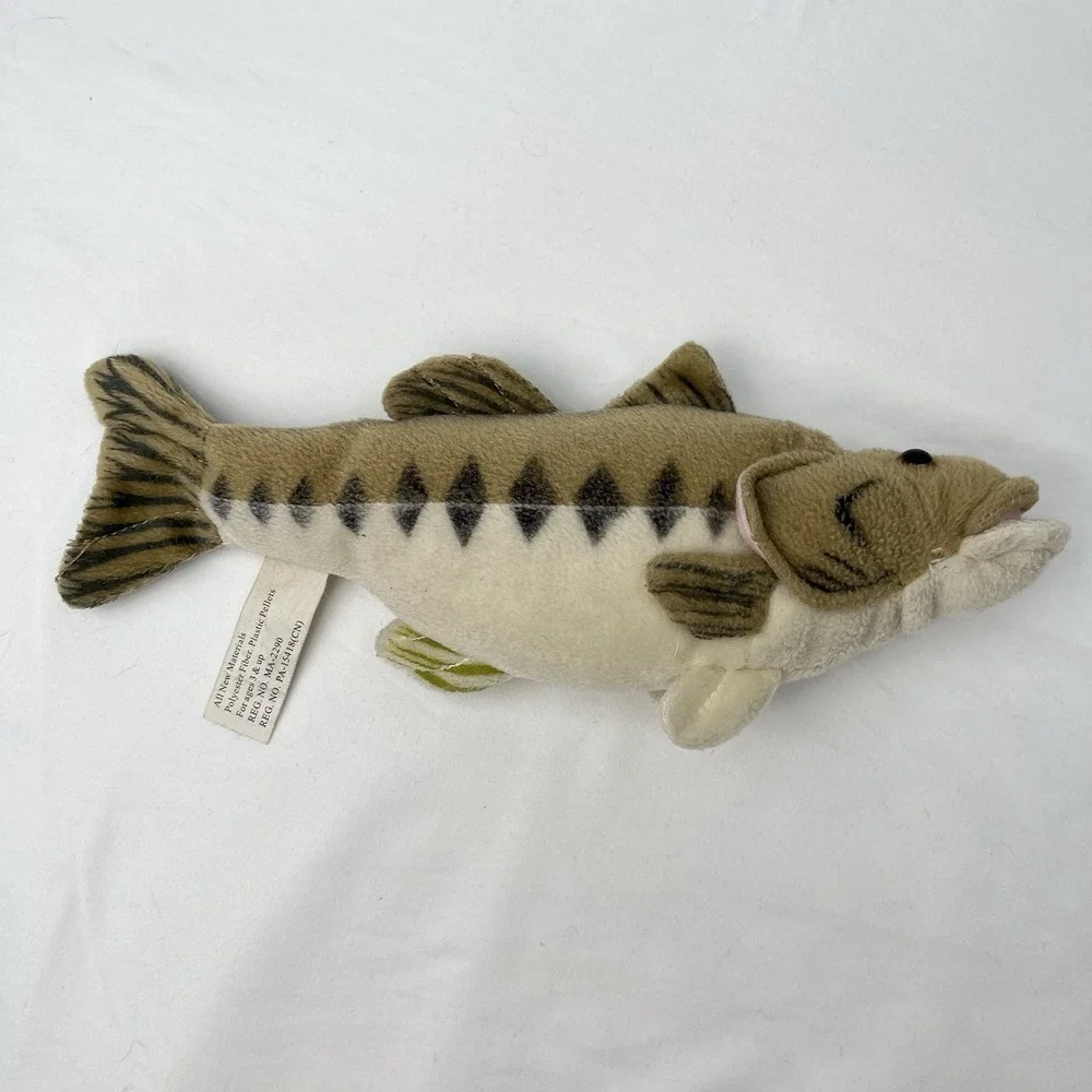Cabin Critters Stuffed Plush Large Mouth Bass Fish Animal Toy 10 Inch Freshwater